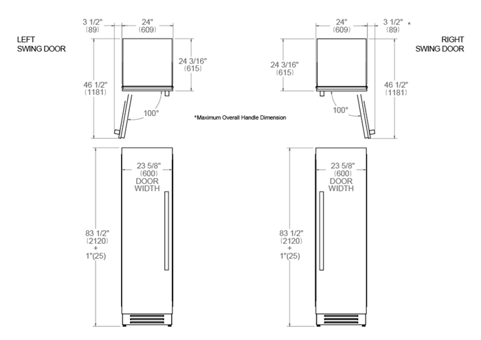 24 Built-in Freezer Column | Bertazzoni